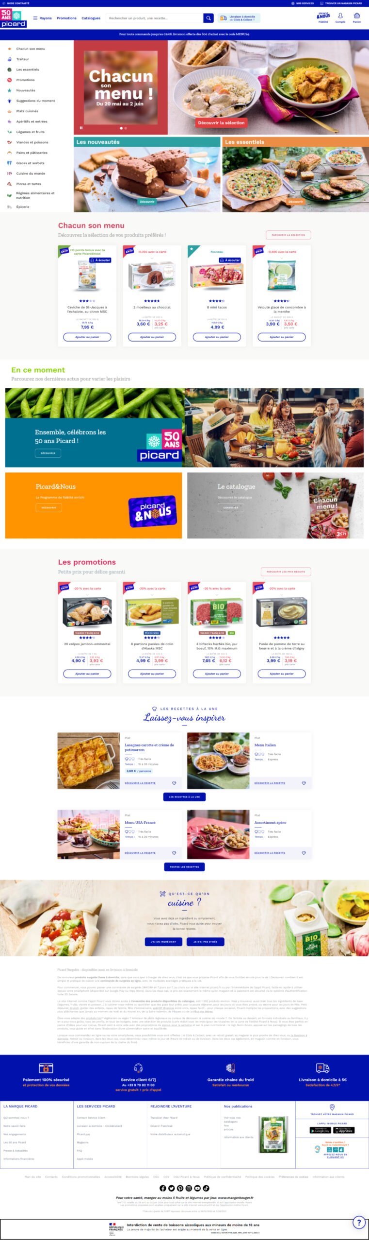 Picard's website old interface​